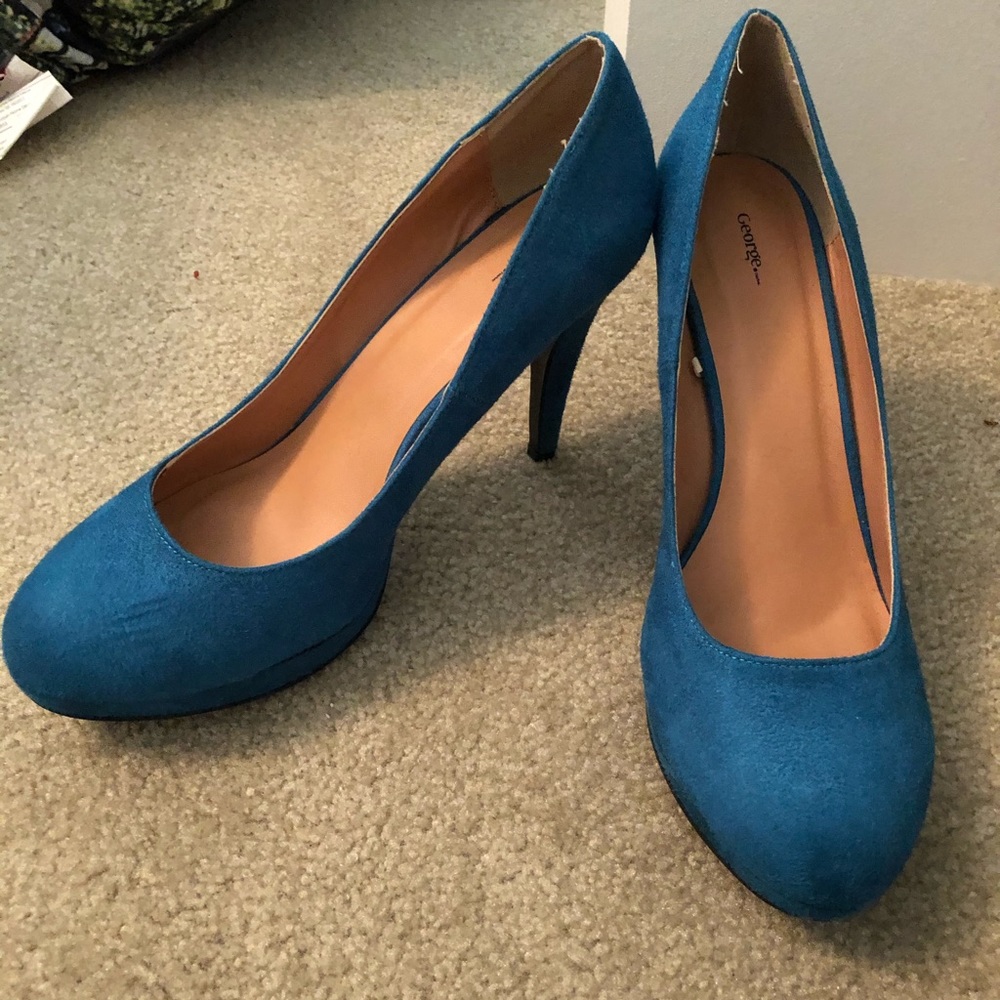 3 inch heels Blue